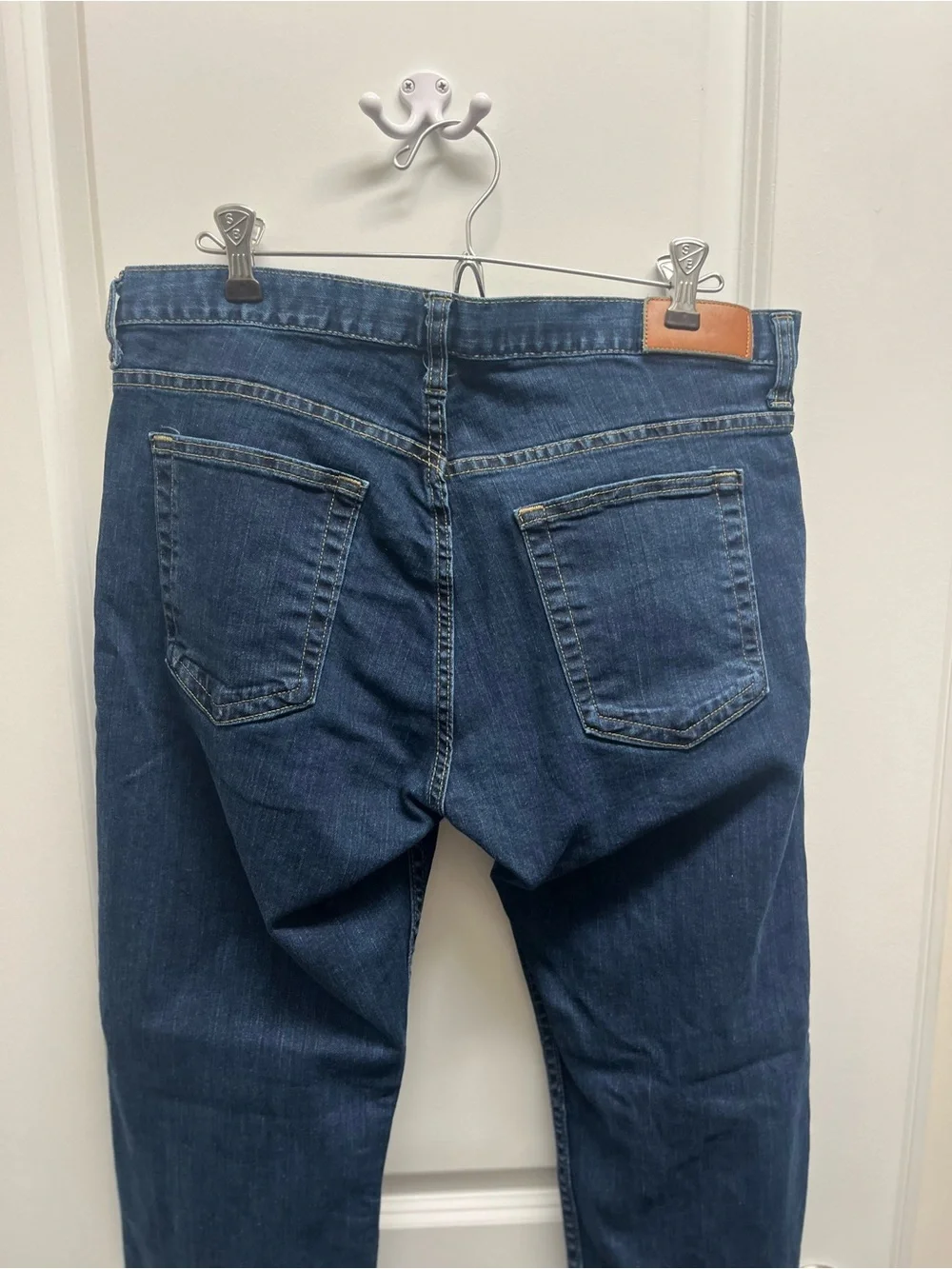 Dearborn Denim Jeans Mens 33x31 Blue Tailored Slim Straight Denim USA Dark